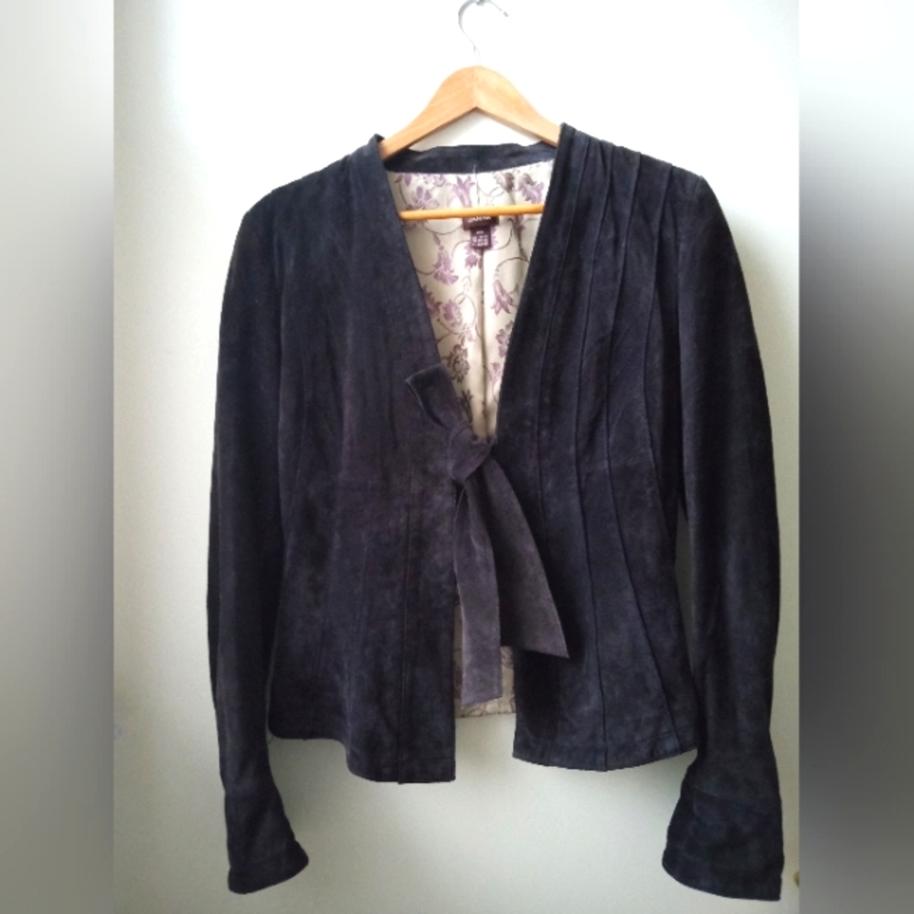 🖤 Danier Leather | Suede Blazer | Genuine Leather | Grey | Size L